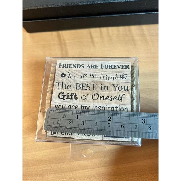 PSX Rubber Stamp Wood Best FRIEND Friendship Gift Scrapbook Cards Lot of 7 2003 - Picture 5 of 5